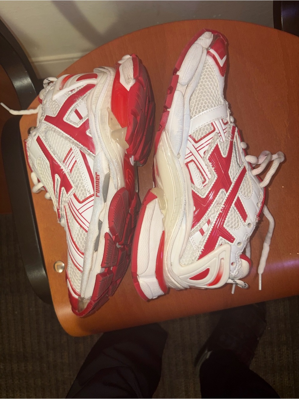 Balenciaga White and Red Men's Sneakers